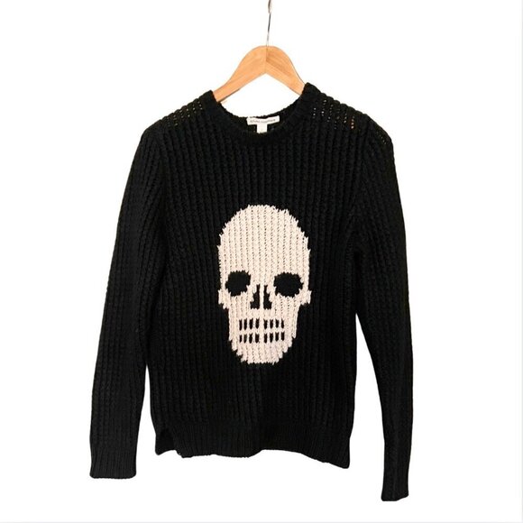 Autumn Cashmere Skull Hand Knit Sweater - Picture 2 of 3